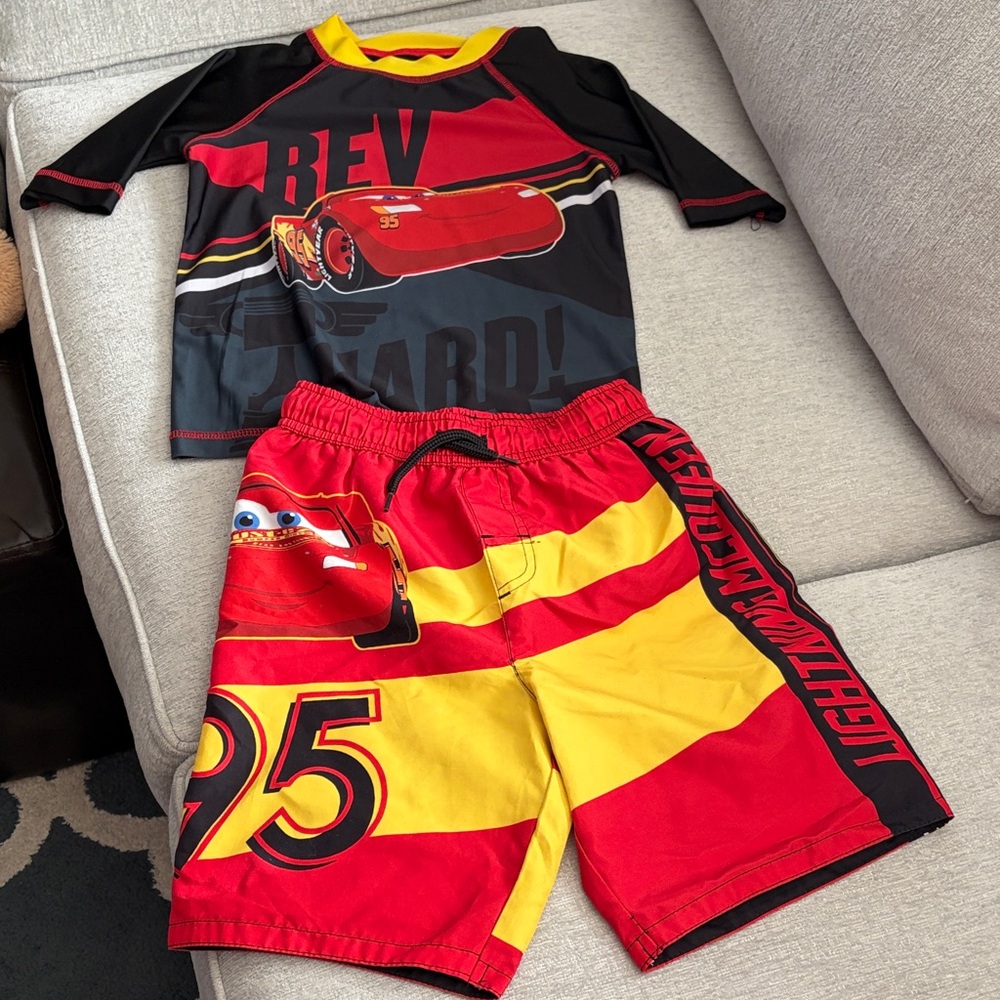 Kids Lightning McQueen Swim Set Size 6
